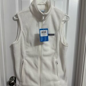 Columbia Women's White Fleece Vest